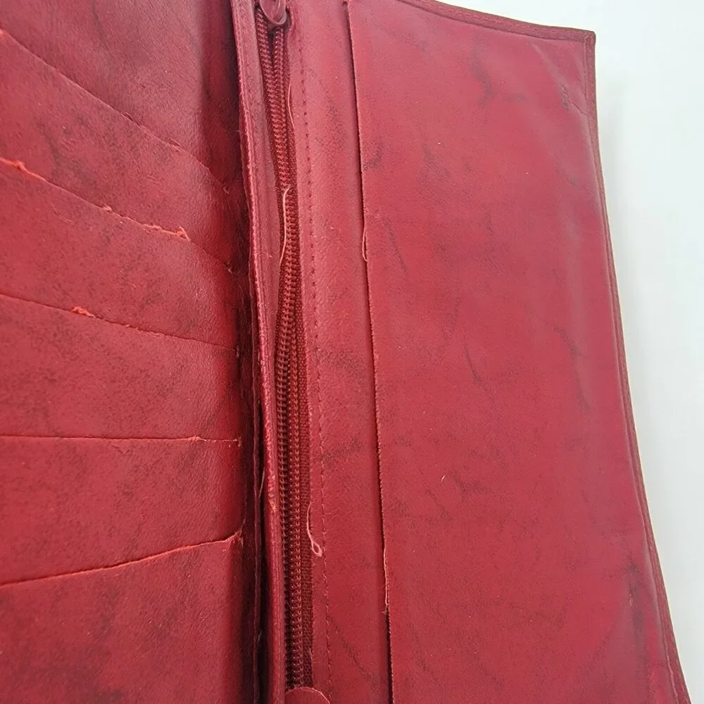 Buxton Wallet Vintage Women's Top Grain Cowhide Leather Very‎ Good Condition